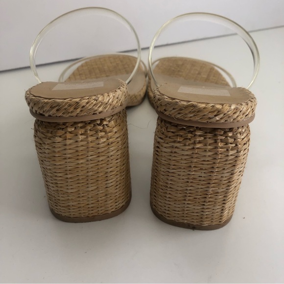 Dolce Vita Natie Clear strap jute block heels. - Picture 5 of 7